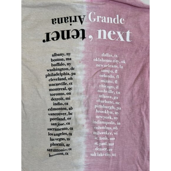 Ariana Grande Sweetener Thank You Next Concert Tour T-Shirt Size Small Tie Due - Picture 7 of 8